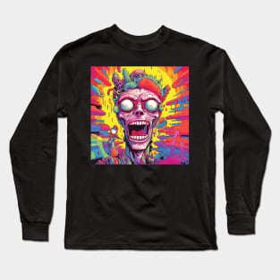 Psychedelic Brightly Colored Skulls and Skeletons Long Sleeve T-Shirt